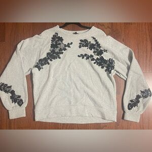 Express sweater with black lace detailing size L